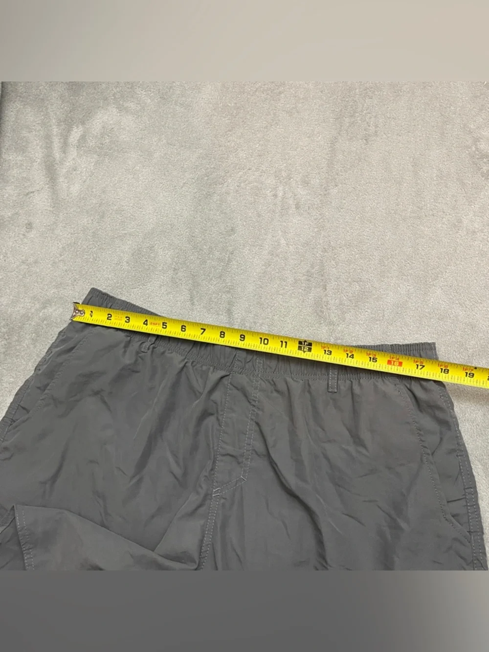 AFTCO Mens Gray Performance Fishing Shorts XL Drawstring Quick Dry